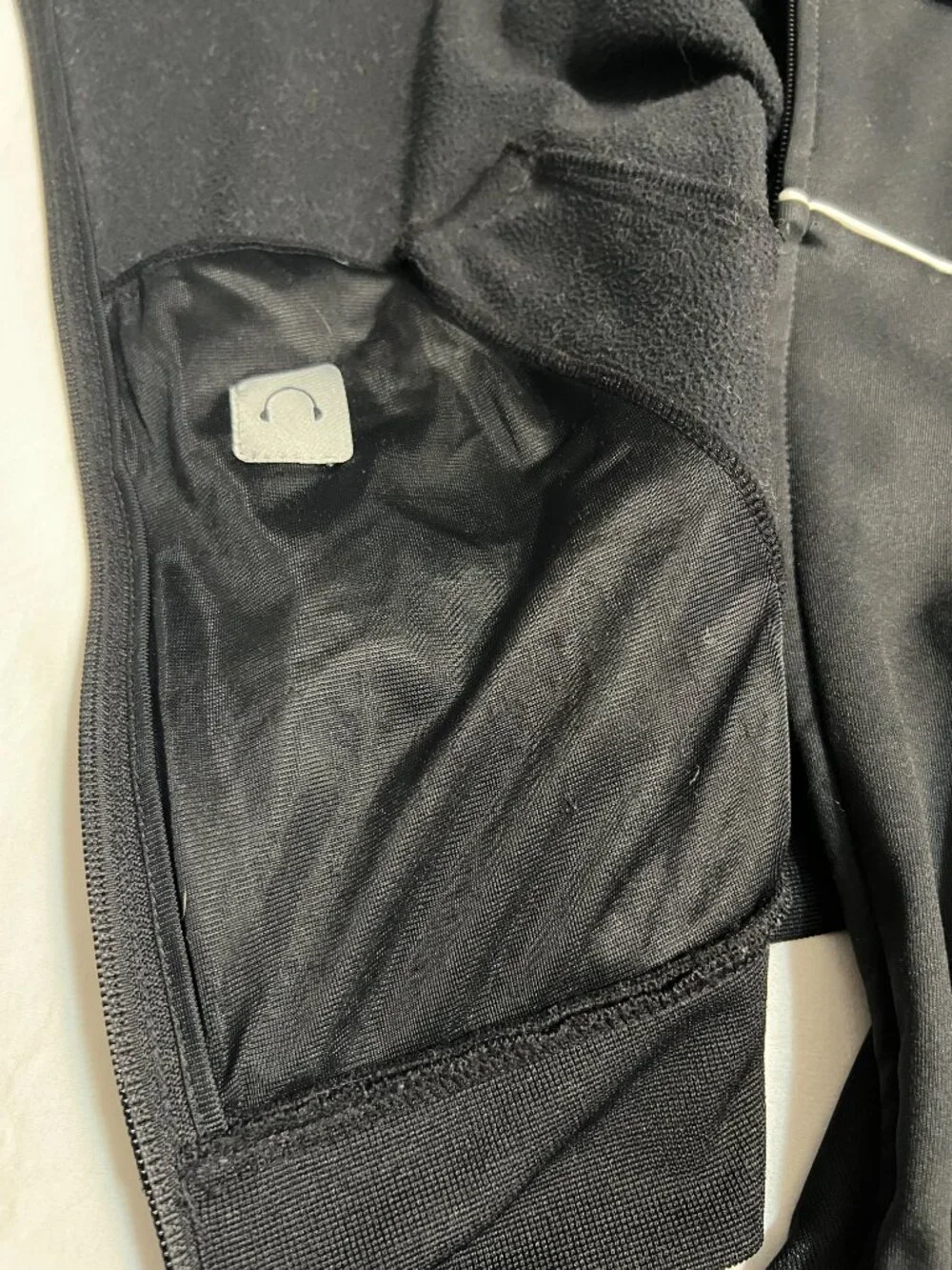 Nike Track Jacket Men's Size M Black Full Zip Athletic Sportswear Running Gym